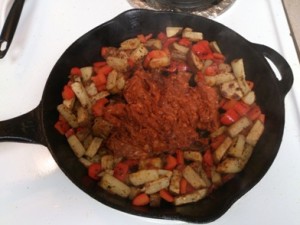 skillet_addChorizo